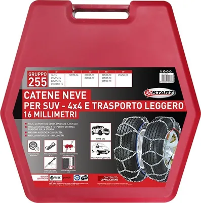 Immagine prodotto di START Schneeketten 225-75-R15 265-75-R15 225-70-R16 225-60-R17 275-55-R17 255-55-R18 255-60-R18 285-50-R18 255-50-R19