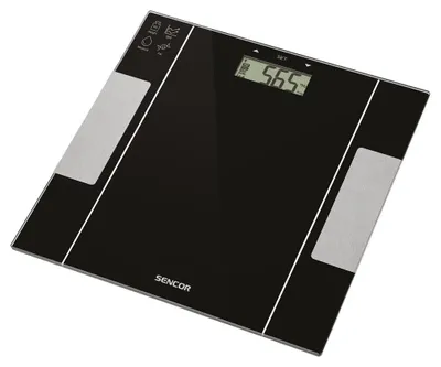 Zdjęcie produktu dla Sencor SBS 5050BK, Elektroniczna waga osobista, 150 kg, 100 g, Czarny, kg/lb, Prostokąt