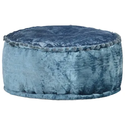 Obrázok produktu pre vidaXL Okrúhly zamatový puf 40x20 cm Modrá