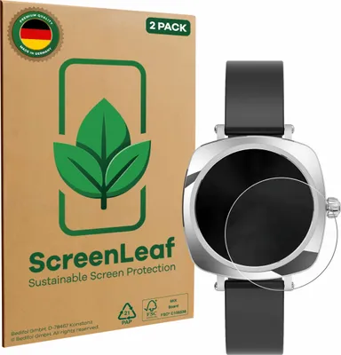 Produktbild von 2x ScreenLeaf Schutzfolie für Sross Smartwatch 1.19" nachhaltiger Displayschutz Display Schutz Folie Klar Transparent