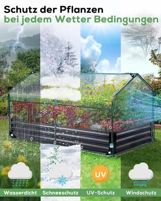 Produktbild von Transparentes PVC-Planen mit Ösen, 2 x 420 g/m², wasserfest, verschiedene Größen, für den Außeneinsatz