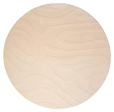 Produktbild von Runder Teppich Wohnzimmer - Charm Shapes Beige