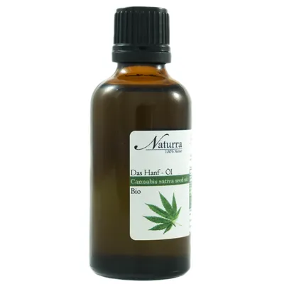 Produktbild von Bio Hanfsamenöl 50ml – kaltgepresst & unraffiniert im Glas – naturrein & Natur aus vegan – ideal für Hautpflege, Gesichtspflege, Naturkosmetik