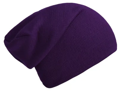 Produktbild von Wintermütze klassische Slouch Beanie one size - Dunkellila