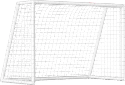 Produktbild von Robustes Fußballtor mit Netz, Kunststoffrahmen und Erdankern, 180x92x124 cm, Weiß - Ideal für Garten und Training