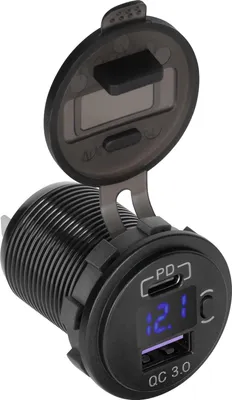 Image de Chargeur de voiture USB+USB-C 48W QC3.0 & PD Charge rapide