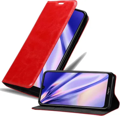 Obrázek produktu pro Cadorabo Case for Honor 8A Protective Case in Red Pouzdro na mobilní telefon s magnetickým zavíráním