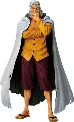 A full-body shot of a figurine of Silvers Rayleigh from One Piece.