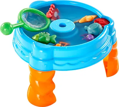 Produktbild von SucceBuy Wassertisch, Spieltisch, Wasserspieltisch, Wasserspielset mit 9-teiligem Spielzeugzubehör, Sommeraktivitätstisch mit Angelspielset für Kinder ab 3 Jahren