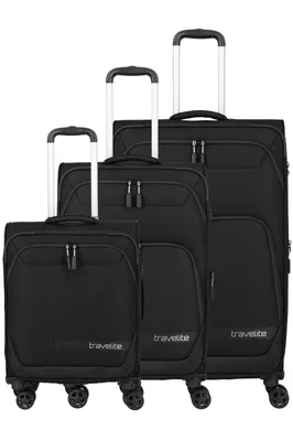 Imagen del producto de Travelite, maleta con ruedas tipo "trolley", 4 ruedas, disponible en tallas L, M y S, color negro