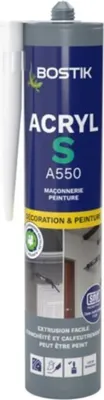 Image de Produit Mastic d'étanchéité A550 ACRYL S - BOSTIK - 310Ml blanc - 30613629
