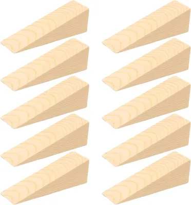 Imagen del producto de Topes para puertas de madera, 10 unidades, triangulares, antideslizantes, para uso en interiores