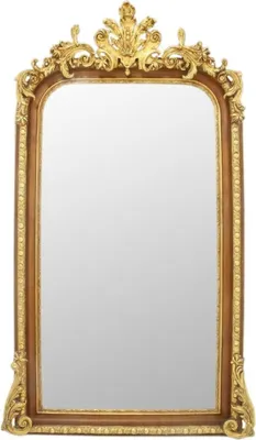 Produktbild von Casa Padrino Barock Spiegel Braun / Gold 85 x H. 160 cm - Prunkvoller Wandspiegel im Barockstil - Antik Stil Garderoben Spiegel - Wohnzimmer Spiegel - Barock Möbel