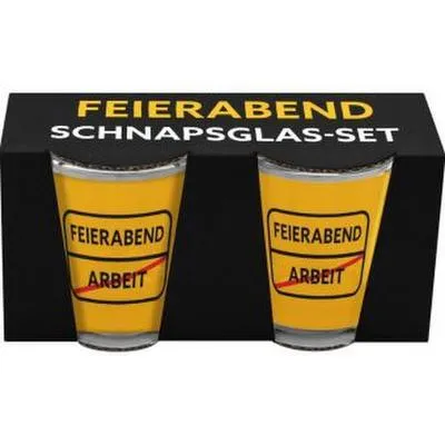 Produktbild von Schnapsglas-Set Motiv Feierabend