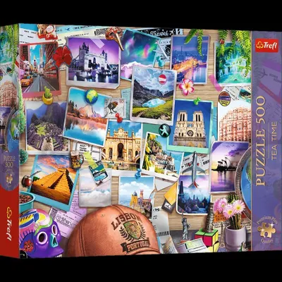 Imagen del producto de Čajový Čas: Puzzle de 500 piezas PremPlus - Recuerdos de viajes