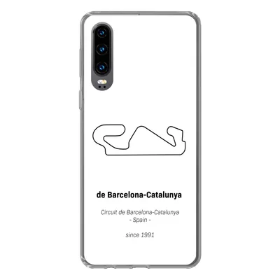 Produktbild von MuchoWow® Handyhülle Schutzhülle Hülle für Huawei P30 Rennstrecke - F1 - Barcelona Silikon Softcase Handy Hülle - Kartenbesitzer