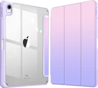 Produktbild von Fintie Hybrid Hülle für iPad (A16) 11 Generation 11 Zoll 2025, iPad 10 Generation 10.9 Zoll 2022 mit Stifthalter - Stoßfeste Schutzhülle mit transparenter Hartschale auf der Rückseite, Fantacy Ombre