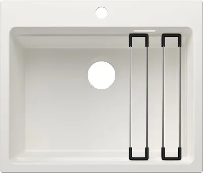 Produktbild von BLANCO ETAGON 6 für Farbige Komponenten Einbauspüle SILGRANIT weiß ab 60 cm ohne Ablauffernbedienung, mit Zubehör - inkl.