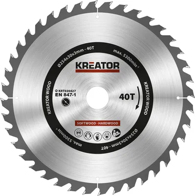 Produktbild von Kreissägeblatt Ø 254 x 30 x 3 mm 40 Zähne Holzsägeblatt + 3 Reduzierringe