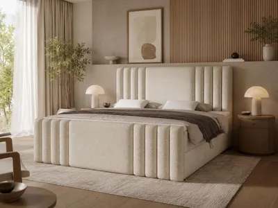 Produktbild von Emlar Boxspringbett Sava MAX 140x200 - Bett mit Matratze und Topper - Boxspringbett mit Bettkasten und Matratze - Boxspringbett Creme (Quelle 06)