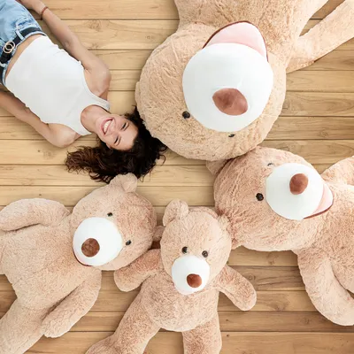 Produktbild von Riesenteddybär XXL 200cm - Kuscheltier Plüschbär Kuschelbär Teddy Plüschteddy – kuschelweich, waschbar, Geschenk für Kinder & Erwachsene