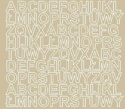 Produktbild von Selbstklebende Buchstabenaufkleber, 2 cm, beige, glänzend