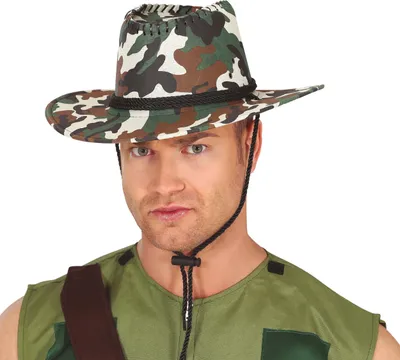 Immagine prodotto di Cappello da Cowboy Militare Mimetico Copricapo Avventura Carnevale Western Outdoor Styling Leisure Wild West Excursions, Colore: Multicolore