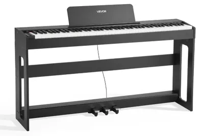 Obrázek produktu pro Digitální klavír s 88 klávesami, plně váženými – citlivé na dotyk, elektrické piano – stojan