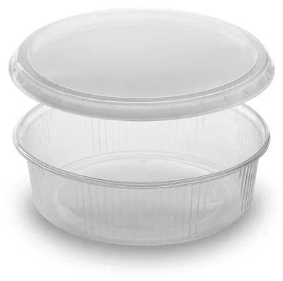 Produktbild von 250x Rundbecher klar 125 ml mit Deckel PP mikrowellengeeignet