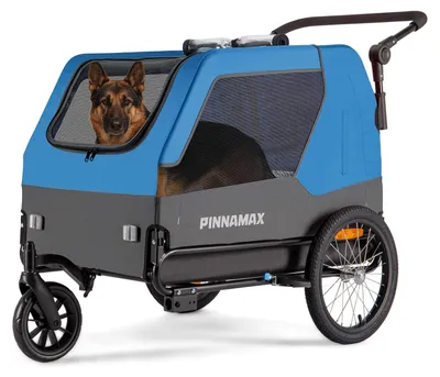 Productafbeelding van Hondenbuggy hondenfietskar - Inklapbaar - 2-in-1 - Tot 45 kg