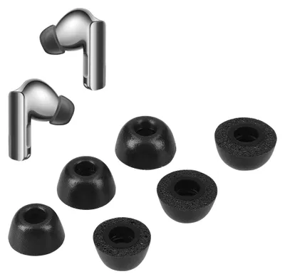 Produktbild von kwmobile 6x Ersatz In Ear Kopfhörer kompatibel mit Huawei FreeBuds Pro 3 - 3 Größen - Polster Ohrstöpsel In-Ear Ohrhörer - Schwarz