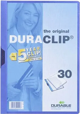Produktbild von Durable Duraclip 30, Hellblau, Transparent, PVC, 30 Blätter, A4, 1 Stück(e)