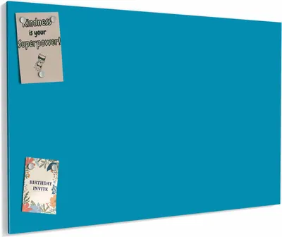 Produktbild von Magnettafel 60x40cm magnetisch & beschreibbar Metall-Board - Türkiser Hintergrund I