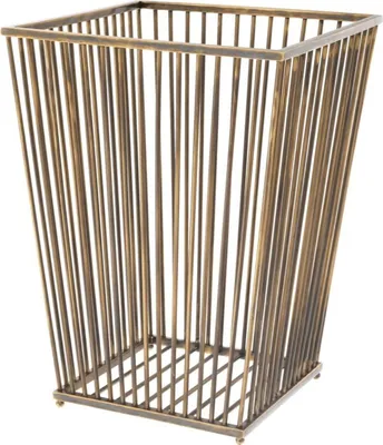 Produktbild von Casa Padrino Luxus Edelstahl Wäschekorb Vintage Messingfarben 30 x 30 x H. 40,5 cm - Luxus Kollektion