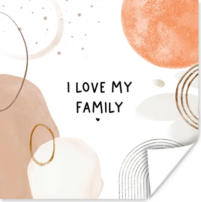 Produktbild von MuchoWow® Poster Zitate - Ich liebe meine Familie - Familie - Sprichwörter 50x50 cm - Wohnzimmerdekoration