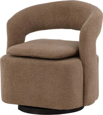Productafbeelding van FURNLUX Fauteuil Laurel, bruin en zwart, 69 cm / Hoofdkleur: bruin / Afmetingen: 69 x 72 x 75 cm