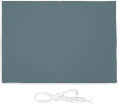 Produktbild von Famanu Sonnensegel rechteckig 4,5 x 5,5 m wasserabweisend UV-beständig grau - für Garten Terrasse