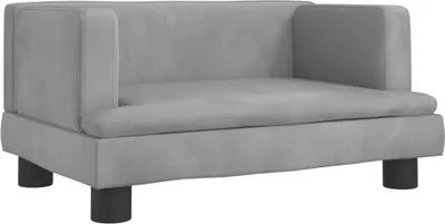 Obrázok produktu pre vidaXL detská pohovka svetlosivá 60x40x30 cm zamat