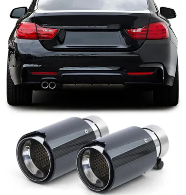 Immagine prodotto di Scarico sportivo in carbonio nero a 2 tubi da 90 mm per BMW Serie 4 (F32, F33) dal 2014