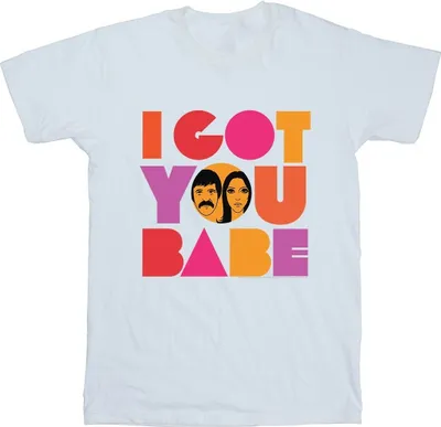 Produktbild von Sonny & Cher - "I Got You" T-Shirt für Damen BI43228 (M) (Weiß)