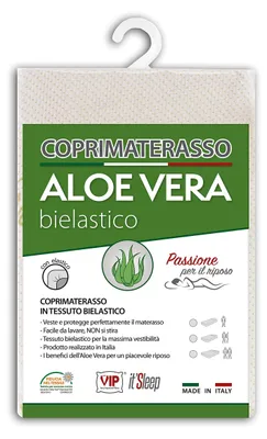Matratzenauflage Aloe Vera, 160x190 cm, elastische Eckbänder