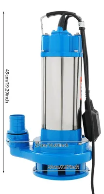 Produktbild von Tauchpumpe für Abwasser - 2200W Schmutzwasserpumpe - Edelstahl - Fördermenge 26 m³/h - Förderhöhe 25 m - Mit Schwimmerschalter - IP68 - EU-Stecker