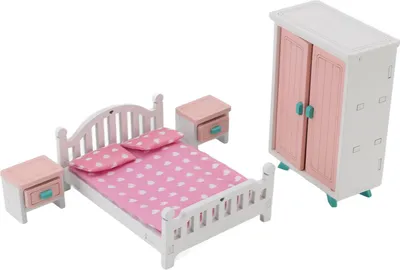Immagine prodotto di Bambini Simulazione Casa delle bambole in miniatura Scena della camera da letto Piccoli mobili Giochi di ruolo Giocattoli didattici