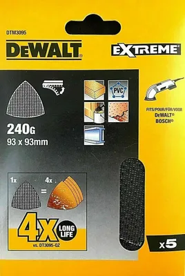Produktbild von DEWALT Schleifgitter 93x93mm K240 5 Stk DTM3095-QZ
