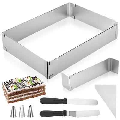 Verstellbarer Backrahmen aus Edelstahl, 18x28–32x53 cm
