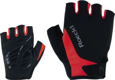 Produktbild von Roeckl Basel 2 Sporthandschuhe für Erwachsene, schwarz/rot, Größe 7,5 (Paar)
