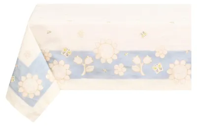 Tischdecke, 100% Baumwolle, 160 x 270 cm, Blumenmuster