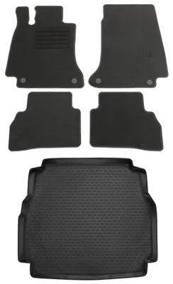 Gummi-Kofferraumwanne + Fußmatten Set für Mercedes C-Klasse S205, Bj. 2014-2018