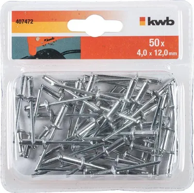 Produktbild von kwb 50 Blindnieten 4,0 x 12 mm 407472