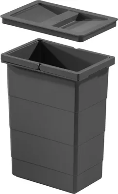 Obrázek produktu pro Vnitřní koš Hailo 1129909 s víkem tmavě šedý 8 L 226x156x295 mm